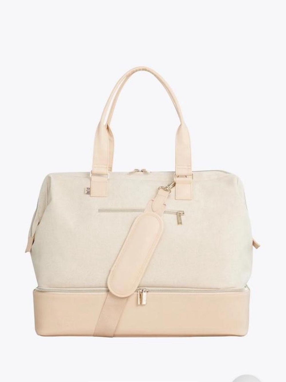 Beis Neutral Cream Travel Weekender Bag